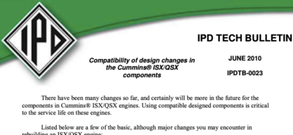 Cummins® ISX/QSX Components