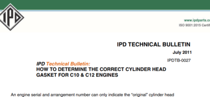 How To Determine The Correct Cylinder Head Gasket For C10 & C12 Engines