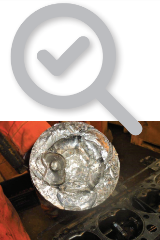 damaged piston