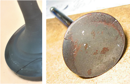 cracks in valves