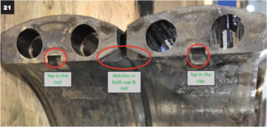 most common connecting rod designs used today in the ISX engines 
