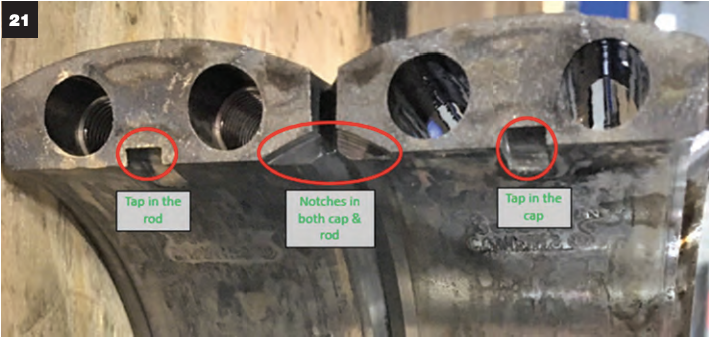 most common connecting rod designs used today in the ISX engines 