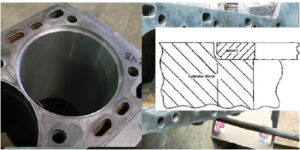 Cat C-15 liner protrusion