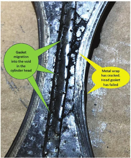 Caterpillar C15 deformation of the head gasket